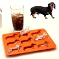 Miniatyrbillede 1 af 5: Kreativ silikone gravhund hvalp formet is terning chokolade småkage form