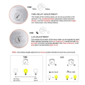 Miniatyrbilde 7 av 7: Bevegelse Sensor Lys Bryter Detektor Basis Lampe Holder