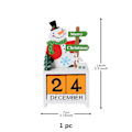 Miniatyrbilde 1 av 8: Jul tre kalender pynt nedtelling nisse nissen snømann diy for bordplater pynt