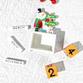 Miniatyrbilde 4 av 8: Jul tre kalender pynt nedtelling nisse nissen snømann diy for bordplater pynt