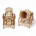 Miniatyrbillede 2 af 6: 3D Træ Puslespil Legetøj Kit Kreativt Hjerner Teaser Fødselsdag For børn