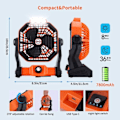 Miniatyrbillede 4 af 7: Bærbar Genopladelig Justerbar Speed Lantern Camping Blæser Med LED lys