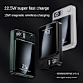 Miniatyrbilde 4 av 5: Magnetisk Qi Trådløs lader Power Bank 22,5W Rask Lading Powerbank