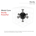 Miniatyrbilde 4 av 7: Mini Magic Cube Tiny 3x3 Professional 1 CM Speed Cube Magic Cube Puzzle Blå Rosa Svart Leker