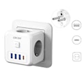 Pikkukuva 1 / 7: Virtanauha   3 AC pistorasioilla +3 USB lataus portit+ 1 tyyppi C 5V 2.4A  sovitin 7-in-1 pistoke pistoke päällä/Off  kytkin