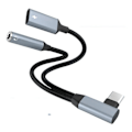 Pikkukuva 1 / 7: 2 in 1 OTG kyynärpää tyyppi USB C  3,5 mm liitäntä AUX ääni kuulokkeet