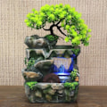 Miniatyrbillede 7 af 7: Kreativ Hjem Dekoration Skrivebord Vandfald Fontæne Zen Meditation Simulering Harpiks Rockery Vandfald Statue