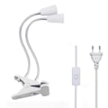 Miniatyrbillede 1 af 7: 360 grader Fleksibel Skrivebord Lampe Holder E27 Base Lys Socket Svanehals Clip-On Kabel Med On Off Switch
