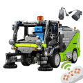 Miniatyrbilde 5 av 8: Teknisk MOC Sweeper Lastbil Bygningsblokker By Enginering Fjernkontroll Kjøretøy Klosser Leker