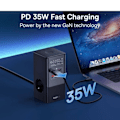 Miniatyrbillede 6 af 8: 35W Hurtig Opladning Digital Power Strip 7-i-1 Ladestation 4000W Nominel Strøm Digital Skærm