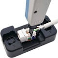 Miniatyrbillede 4 af 6: Universal RJ45 Cat6/Cat5E/Rj11/12 Keystone Jack Punch Down Stand Wiring Værktøj Modul Holder