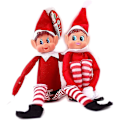 Pikkukuva 1 / 6: Elfie poika ja Elvie tyttö setti hauska ja leikkis haltiat Behavin' Badly figuuri
