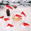 Miniatyrbild 3 av 6: Tomte hatt kopp flaskor överdrag 10 bitar jul tomte hattar silver hållare hållare till jul