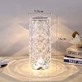 Miniatyrbillede 8 af 8: LED Krystal Bord Lampe Rose Lys Projektor 3/16 Farver Touch Nat Lys Romantisk Diamant Atmosfære Lys USB Home Bar Dekor