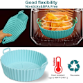 Miniatyrbild 3 av 4: 2 bitar 17 cm Silicon Korg Återanvändbar Ugn Bakning Bricka Silicon Form for Air Fryer Pizza Fried Kyckling Korg Air Fryer Tillbehör