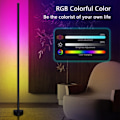 Pikkukuva 4 / 7: Olohuone himmennettävä kulma lattia lamppu 141cm jalusta Bluetooth RGB LED Mieliala valo