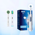 Miniatyrbillede 2 af 8: Oral B Pro Ultra Elektrisk Tandbørste Pro 4 Tryk Sensor 48,800 Strokes/Min 2 Min Timer 30s Påmindelse 4 Modes 3 Brush Heads