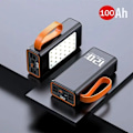 Miniatyrbillede 4 af 4: Bedste kvalitet PowerBank 200000mAh Tovejs 120W Hurtig Opladning Powerbank Bærbar Oplader Type-C  til IPhone 14 13 W/ LED Lys Eksternt Batteri
