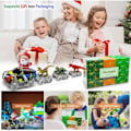 Miniatyrbillede 6 af 9: Jul Dinosaur Legetøj Create A Dinosaur World Road Race-Flexible Track Santa Claus Bil