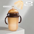 Miniatyrbillede 7 af 7: Silikone Nano baby flaske fodring flasker med håndtag til baby fravænning anti-kvælning nippel flaske