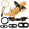 Miniatyrbilde 3 av 3: 3 deler Justerbar Bearded Dragon Leash Med Bat Wings