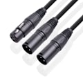 Pikkukuva 7 / 7: 50cm XLR jakaja kaapeli naaras kaksois uros Y-jakaja 3nasta tasapainotettu linja folio punottu suojattu