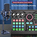 Miniatyrbild 2 av 7: Professionell Podcast Mikrofon Ljudkort Kit för PC Smartphone Bärbar dator Dator Vlogg Inspelning Live Streaming YouTube
