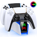 Miniatyrbild 6 av 6: RGB Controller Laddningsstation För PlayStation 5 Dual Snabb Laddare LED Indikator Laddnings Ställ Dockning Station För PS5 Gamepad