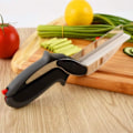 Miniatyrbillede 3 af 7: Bedste kvalitet Rustfrit Stål Grill Bøf Skæring Skæring Husholdnings Grøntsager Saks 2 I 1 Multi Køkken Værktøj Frugt Kniv