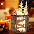 Miniatyrbillede 2 af 7: Roterende Musik Jul Lysende Legetøj LED Lys Træ Jule Advent Kalendere Ornament