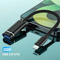 Pikkukuva 4 / 7: 8-nastainen USB 3.0 OTG sovitin kaapeli iPhone 13 12 11 Pro Max Xs XR 7 8 plus iPad