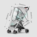 Miniatyrbild 6 av 10: Universal Vatten Regnskydd Baby Bil Bärbar Universell Vattentät Regn Väder Sittvagn