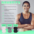 Miniatyrbillede 4 af 7: 6 pieces 60lbs Jaw Exerciser Redefine Jawline Trainer Double Chin Jawliner