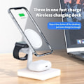 Miniatyrbillede 5 af 8: 4 I 1 Magnetisk Trådløs Oplader Stativ Til iPhone 14 13 12 Pro Max Apple Apple 8 7 6 Airpods  Hurtig Opladning Dock Station