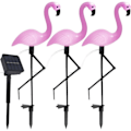 Miniatyrbillede 1 af 9: 3 STK Flamingo Solar Lys IP55 Vandtæt LED Pink Flamingo Stake Lys Landskab Jord Lampe