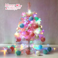 Miniatyrbild 6 av 10: Jul Tree Skrivbord Xmas Opereras med LED String Lights Star Treetop Jul Kort Ornament