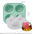 Miniatyrbillede 9 af 10: 3D Rose Is Forme 2,5 Tommer Stor Is Terning Bakker Make 4 Kæmpe Sød Blomster Shape Is