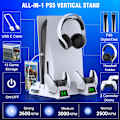 Miniatyrbilde 3 av 7: Vertikal kjøling stativ for PS5 kontroller lader med LED vifte for SONY Playstation 5 Digital / PS5 Disc Edition Console
