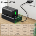 Miniatyrbilde 5 av 6: 22W PD QC Rask lader for Sony NP-F550 NP-F750 NP-F970 Multi Batteri lader