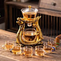 Miniatyrbillede 5 af 7: Kreativ Dragon Glas Tekande Magnetisk Diversion Roterende Dæk Skål Vand Te kop