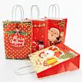Miniatyrbild 2 av 6: Jul present påsar jul papper påsar tomten elk bell Xmax förpackningar för barn