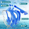 Miniatyrbild 2 av 11: Hel ansikte snorkel mask med avtagbar kamera fäste snorkling simning dykning mask vid vy anti-dimma anti-läckage
