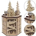 Miniatyrbillede 6 af 7: Roterende Musik Jul Lysende Legetøj LED Lys Træ Jule Advent Kalendere Ornament