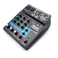 Miniatyrbillede 1 af 7: A4 Lyd Mixing Konsol Bluetooth USB Record Computer 48V Phantom Power Delay Repaeat Effect 4 Channels USB Audio Mixer