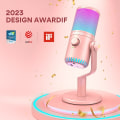 Pikkukuva 4 / 5: RGB peli mikrofoni USB mikrofoni kondensaattori mikrofoni vaaleanpunainen mikrofoni mikrofonin vahvistuksen ja RGB valo podcasteihin