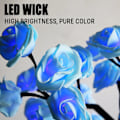 Miniatyrbillede 4 af 8: 24 LED Rose Træ Lys USB Stik Bord Lampe Fe Blomster Nat Lys