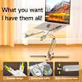 Miniatyrbillede 6 af 7: Bedste kvalitet Foldbar Bærbar Stativ 360°Rotation Notebook Bord Aluminium Legering Holder Bærbar Bog Tablet Bracket med varme afledning