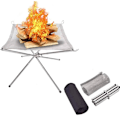 Pikkukuva 1 / 7: Ruostumaton teräs ulko telttailu nuotio takka teline taitettava verkko takka kuoppa puu uuni takka runko teline puutarha takapiha BBQ kokko