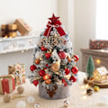 Miniatyrbilde 1 av 11: Kunstig juletre med LED mini skrivebord furu PVC jule pynt tre jule pynt