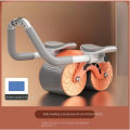 Miniatyrbilde 1 av 8: Mage Hjul Automatisk Rebound Muskel Trening Husholdning Kvinne Flat Støtte Trener Push-up Mave Roll